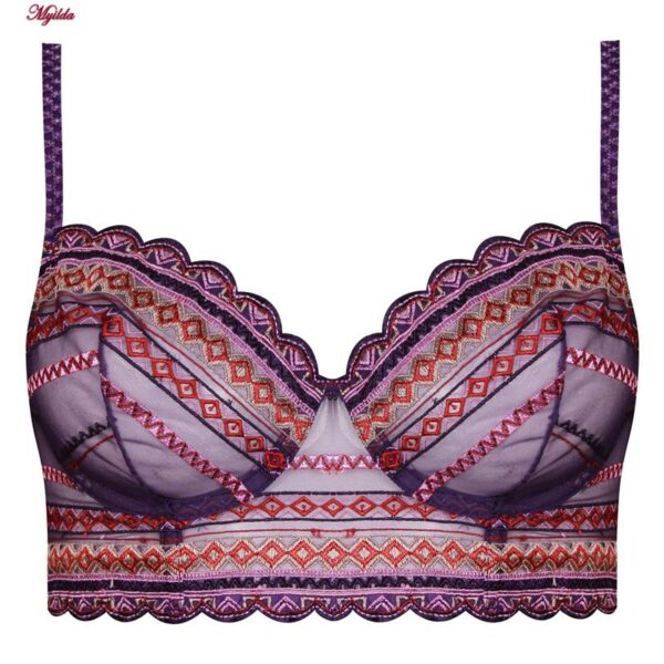 ست شورت و سوتین زنانه برتا مدل فنردار کد 5101-1031-PP رنگ بنفش