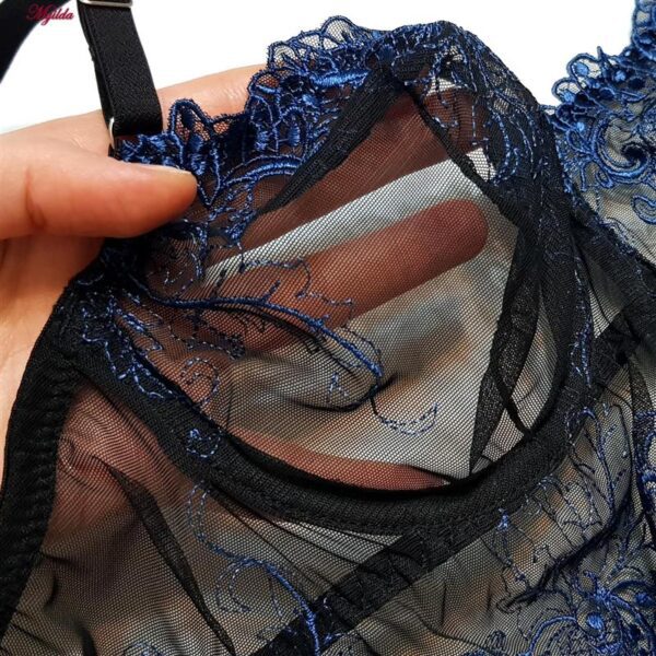 ست شورت و سوتین زنانه برتا مدل فنردار کد 5113-2088-QB رنگ مشکی