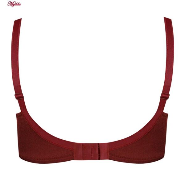 سوتین زنانه لین مدل فنردار کد 4680-741 رنگ زرشکی