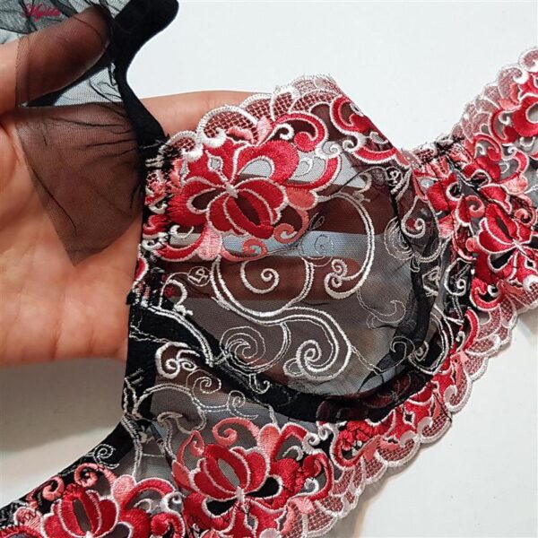 ست شورت و سوتین زنانه برتا مدل فنردار کد 5107-4030-RB رنگ مشکی به همراه نگهدارنده جوراب