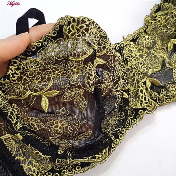 ست شورت و سوتین زنانه برتا مدل فنردار گل کد 5100-2420-BBG رنگ مشکی