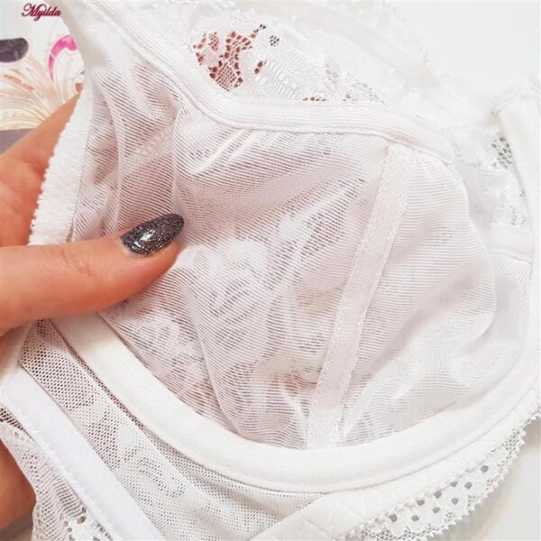 سوتین زنانه لین مدل فنردار کد 4680-513 رنگ سفید