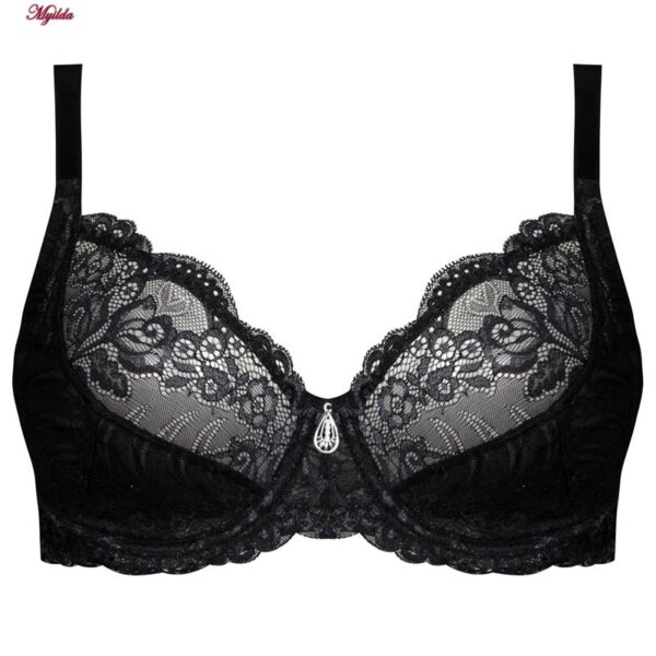 سوتین زنانه لین مدل فنردار کد 4680-513 رنگ مشکی