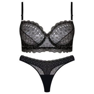 ست شورت و سوتین زنانه برتا مدل فنردار کد 5123-2082-BB رنگ مشکی