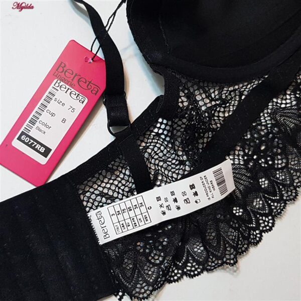 ست شورت و سوتین زنانه برتا مدل فنردار کد 5120-6077-RB رنگ مشکی