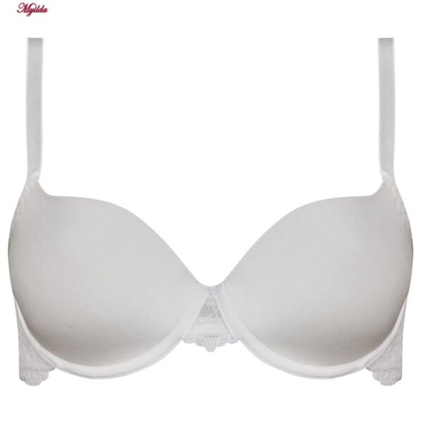 ست شورت و سوتین زنانه پدلی مدل فنردار کد 5124-P163 رنگ سفید