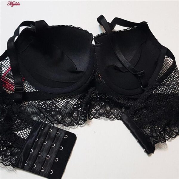 ست شورت و سوتین زنانه برتا مدل فنردار کد 5120-6077-RB رنگ مشکی