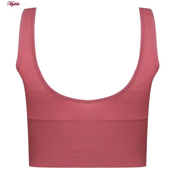 نیم تنه ورزشی زنانه ماییلدا مدل کبریتی پددار کد 5083 رنگ آلبالویی