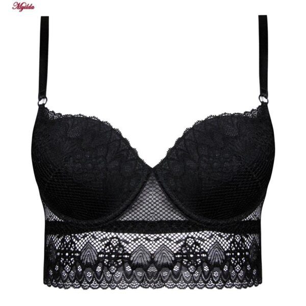 ست شورت و سوتین زنانه برتا مدل فنردار کد 5120-6077-RB رنگ مشکی