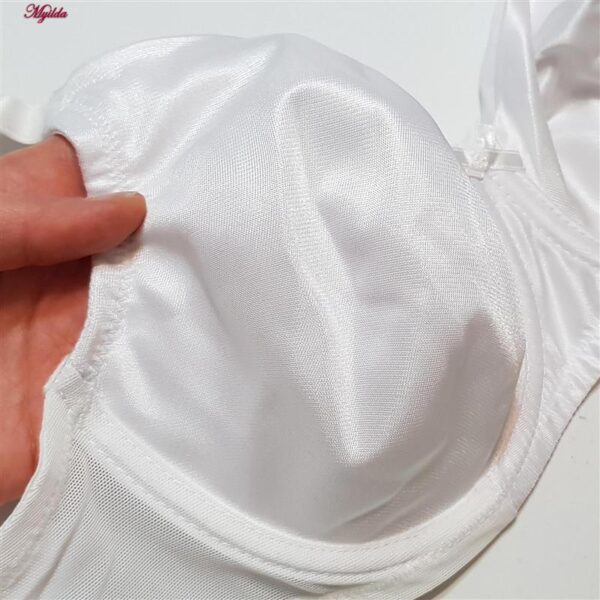 سوتین زنانه برتا مدل ساتن فنردار کد 5117-555-W رنگ سفید