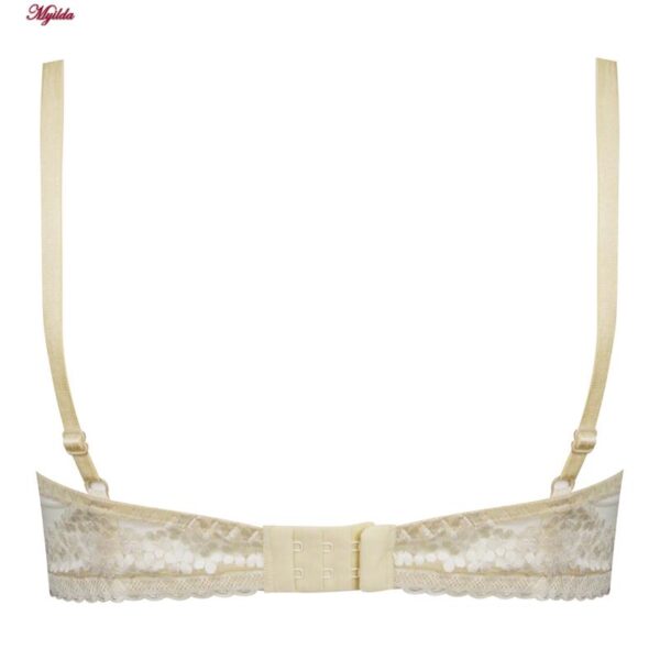 ست شورت و سوتین زنانه برتا مدل شکوفه بهاری فنردار کد 5121-6050-CC رنگ کرم