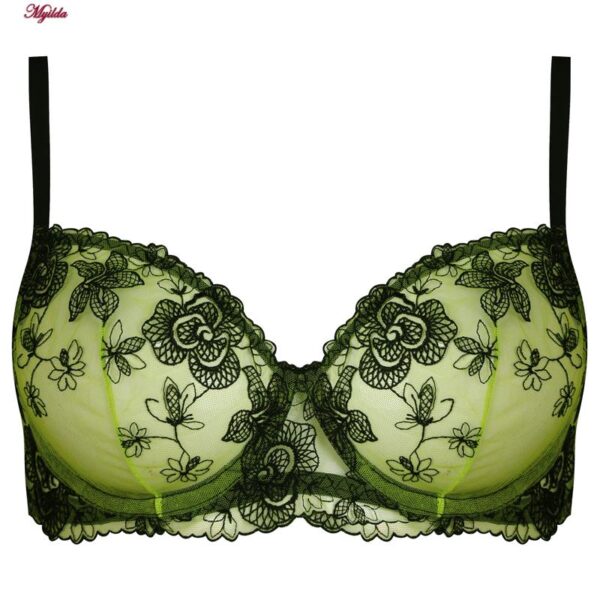 ست شورت و سوتین زنانه برتا مدل فنردار کد 5100-2420-UG رنگ سبز روشن