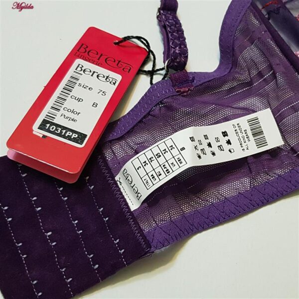 ست شورت و سوتین زنانه برتا مدل فنردار کد 5101-1031-PP رنگ بنفش