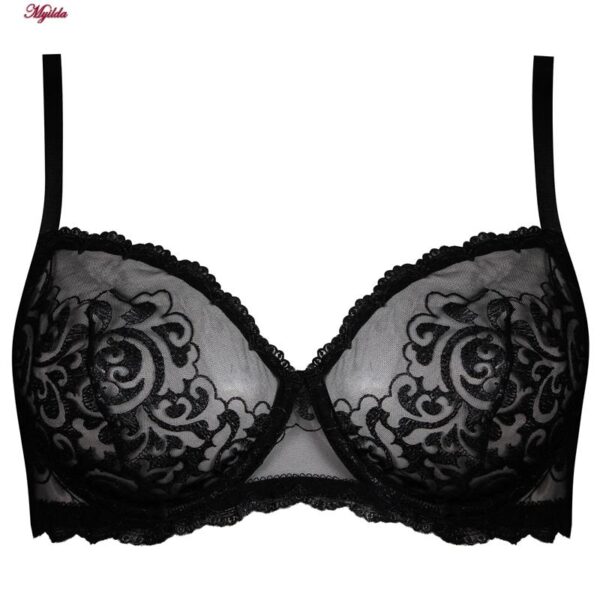 ست شورت و سوتین زنانه برتا مدل فنردار کد 5100-2420-AB رنگ مشکی