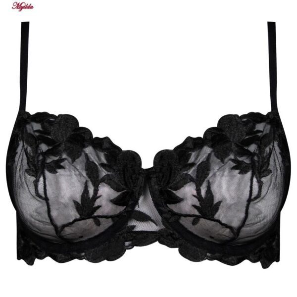 ست شورت و سوتین زنانه برتا مدل فنردار کد 5100-2420-DB رنگ مشکی