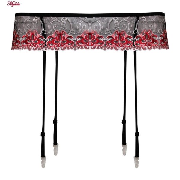 ست شورت و سوتین زنانه برتا مدل فنردار کد 5107-4030-RB رنگ مشکی به همراه نگهدارنده جوراب