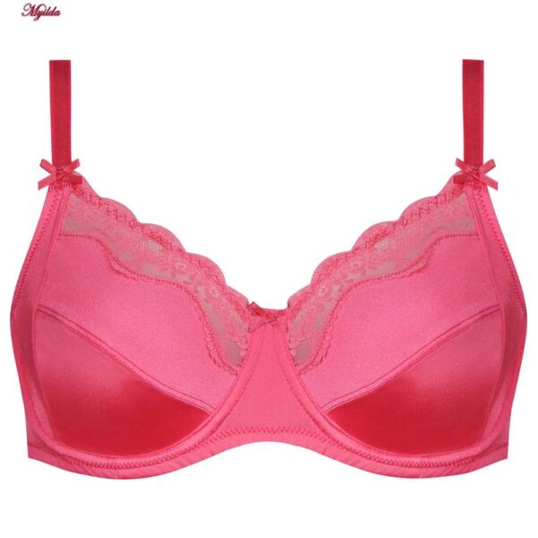 سوتین زنانه لین مدل فنردار کد 4680-606 رنگ سرخابی