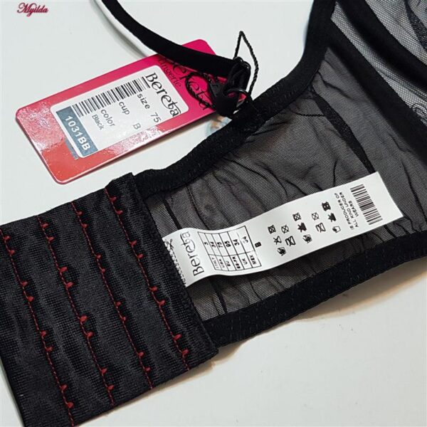 ست شورت و سوتین زنانه برتا مدل فنردار کد 5101-1031-BB رنگ مشکی