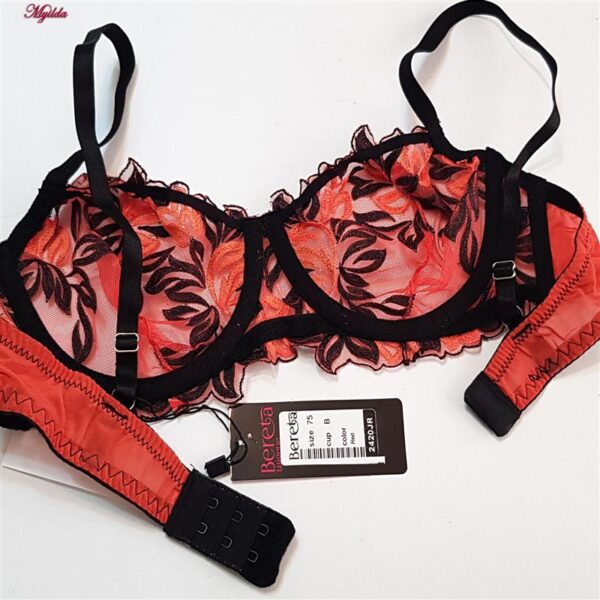 ست شورت و سوتین زنانه برتا مدل فنردار کد 5100-2420-JR رنگ نارنجی