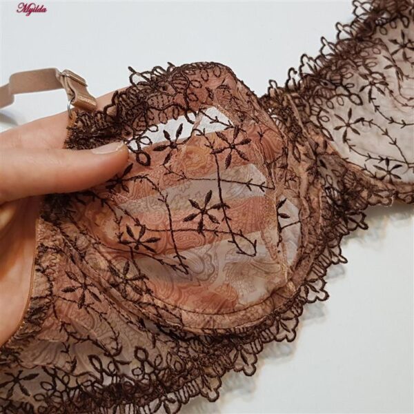 ست شورت و سوتین زنانه برتا مدل فنردار کد 5104-4041-BR رنگ قهوه ای به همراه نگهدارنده جوراب