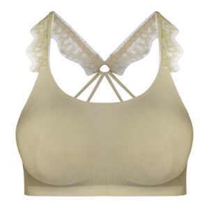 نیم تنه ورزشی زنانه ماییلدا مدل پددار پشت ضربدری کد 5081 رنگ کرم