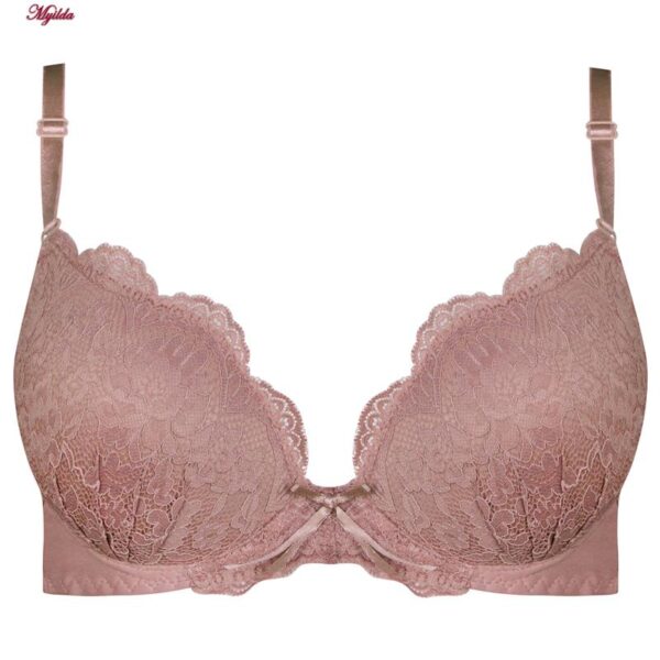 ست شورت و سوتین زنانه پدلی مدل بند متحرک فنردار کد 5129-P139 رنگ کالباسی