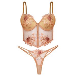 ست شورت و سوتین زنانه برتا مدل فنردار کد 5128-6080-LC رنگ گلبهی