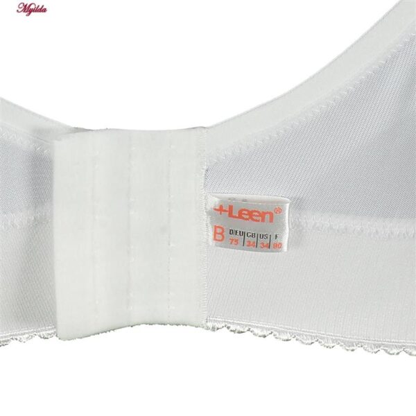 سوتین زنانه لین مدل 412 سه تکه زنبوری کش پهن رنگ سفید