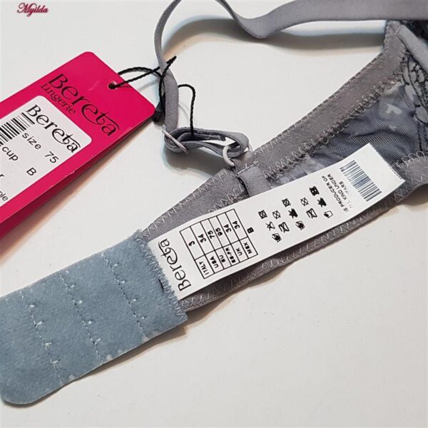 ست شورت و سوتین زنانه برتا مدل فنردار کد 5100-2420-MP رنگ طوسی