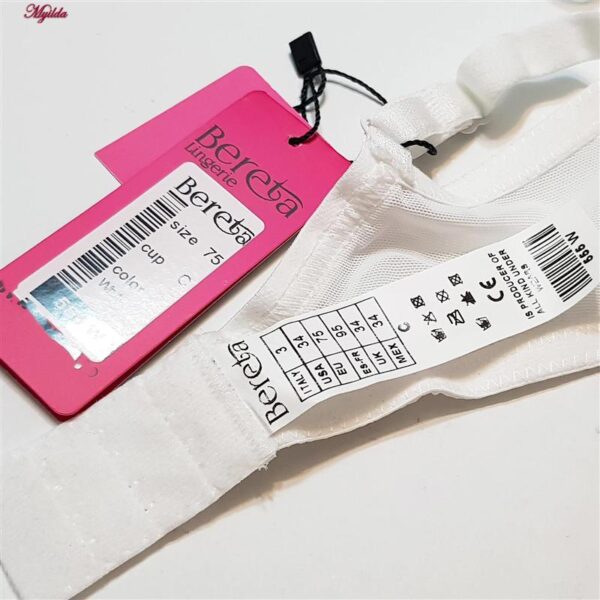 سوتین زنانه برتا مدل ساتن فنردار کد 5117-555-W رنگ سفید