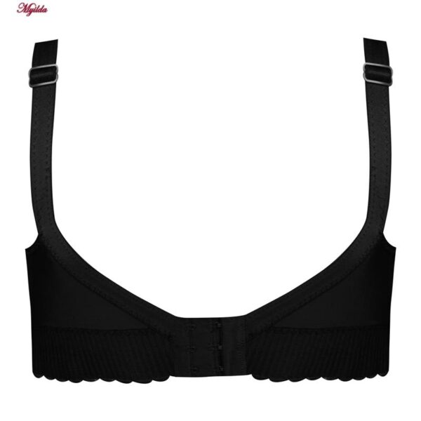 سوتین زنانه ماییلدا مدل دانتل پروانه کش پهن بدون فنر کد 5058 رنگ مشکی