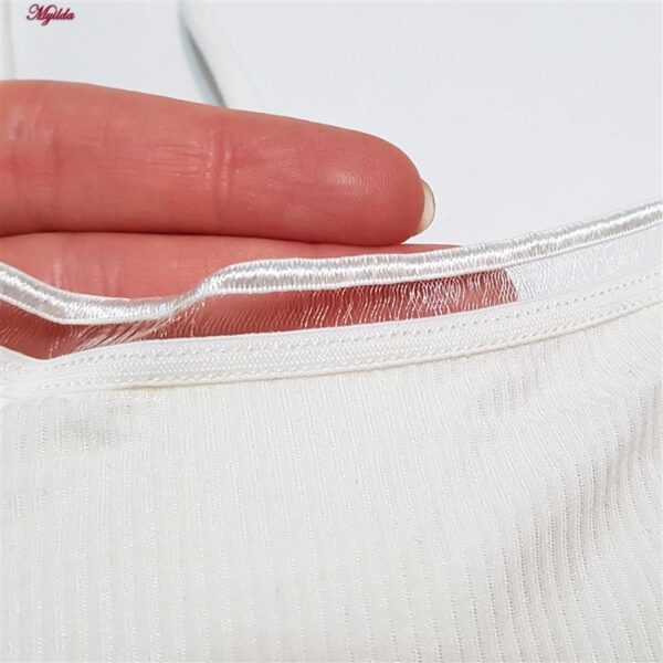 نیم تنه ورزشی زنانه ماییلدا مدل پددار پشت ضربدری کد 5084 رنگ سفید