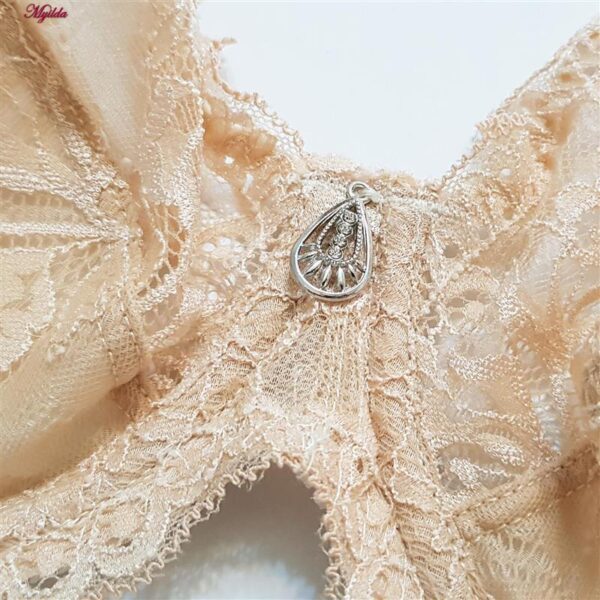 سوتین زنانه لین مدل فنردار کد 4680-513 رنگ کرم