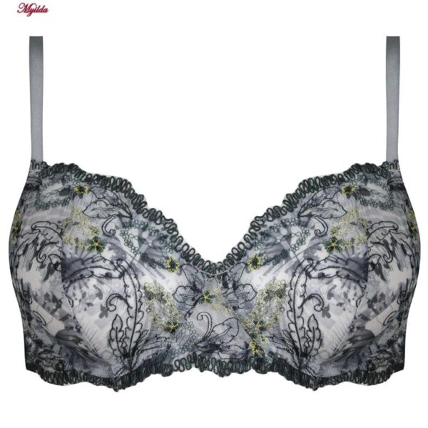 ست شورت و سوتین زنانه برتا مدل فنردار کد 5100-2420-MP رنگ طوسی