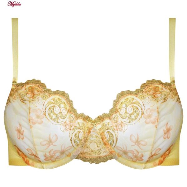 ست شورت و سوتین زنانه پدلی مدل فنردار کد 5116-P302 رنگ زرد