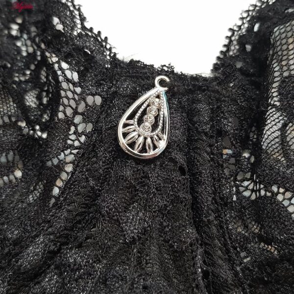 سوتین زنانه لین مدل فنردار کد 4680-513 رنگ مشکی