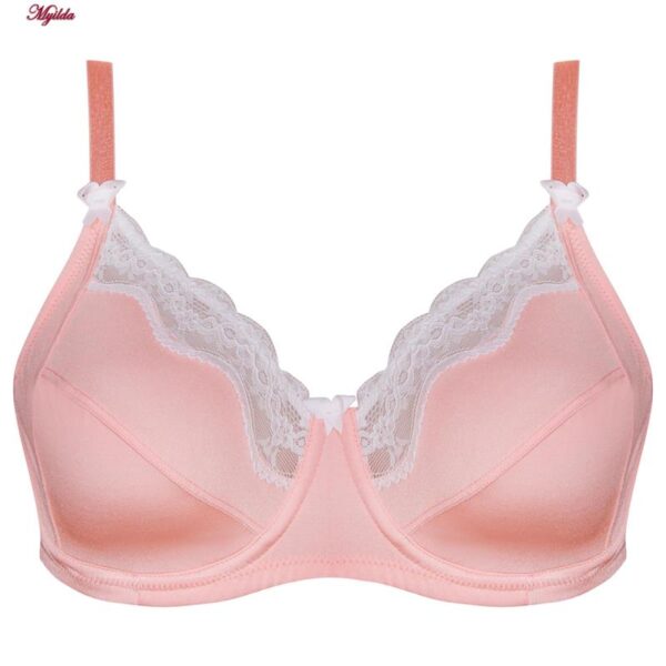 سوتین زنانه لین مدل فنردار کد 4680-608 رنگ گلبهی