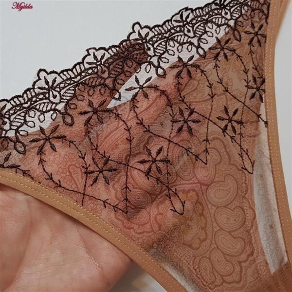 ست شورت و سوتین زنانه برتا مدل فنردار کد 5104-4041-BR رنگ قهوه ای به همراه نگهدارنده جوراب