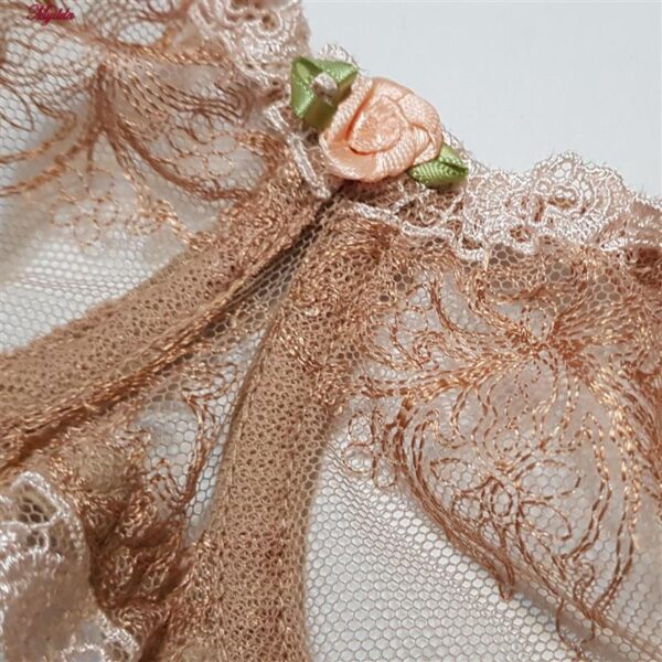 ست شورت و سوتین زنانه برتا مدل فنردار کد 5100-2420-E رنگ کرم