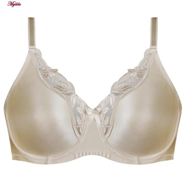 سوتین زنانه لین مدل فنردار کد 4680-745 رنگ کرم