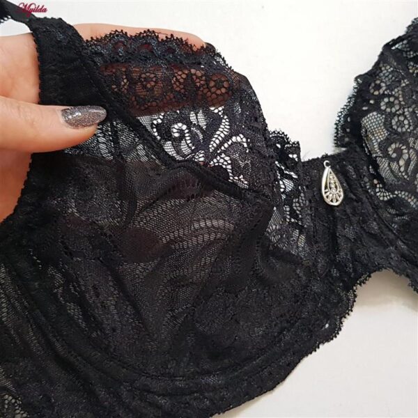 سوتین زنانه لین مدل فنردار کد 4680-513 رنگ مشکی