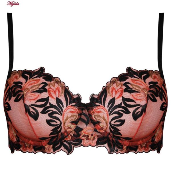 ست شورت و سوتین زنانه برتا مدل فنردار کد 5100-2420-JR رنگ نارنجی