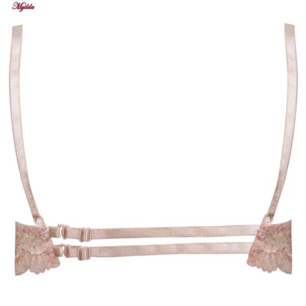 ست شورت و سوتین زنانه برتا مدل فنردار کد 5108-4032-P رنگ گلبهی به همراه نگهدارنده جوراب