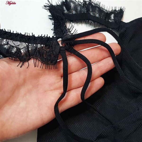 نیم تنه ورزشی زنانه ماییلدا مدل پددار پشت ضربدری کد 5081 رنگ مشکی