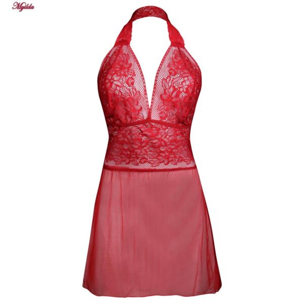 لباس خواب زنانه ماییلدا مدل گیپوری کد 4312-31002 رنگ قرمز