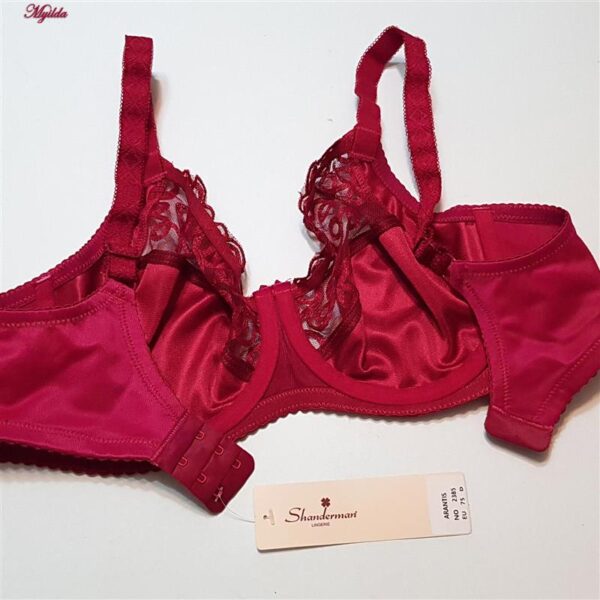 سوتین زنانه شاندرمن مدل فنردار کد 5080-2385-610 رنگ زرشکی