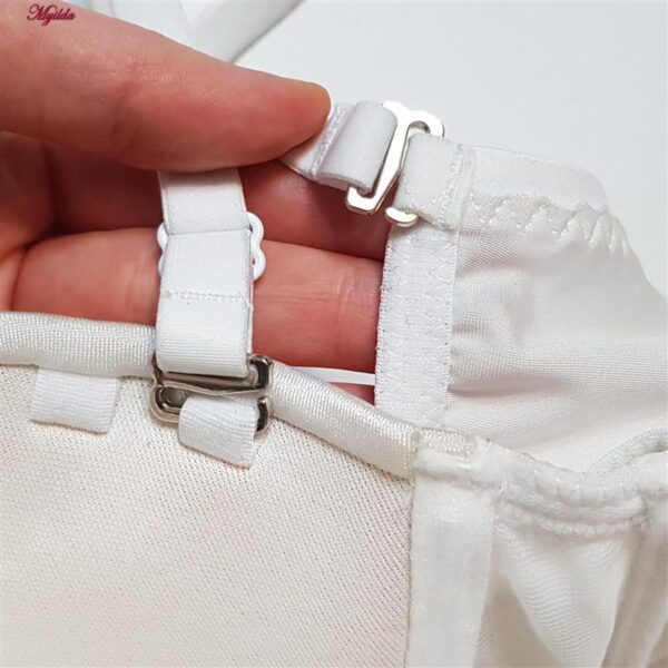 سوتین زنانه پدلی مدل فنردار بند متحرک کد 5127-P162 رنگ سفید