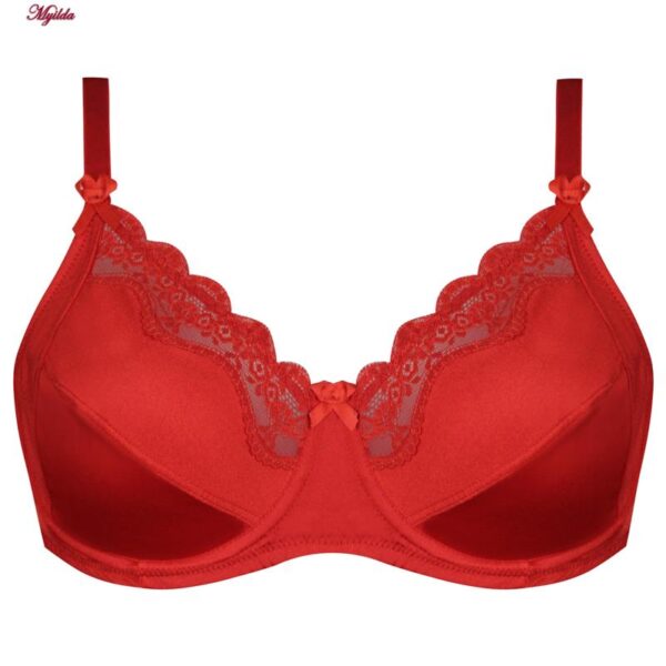 سوتین زنانه لین مدل فنردار کد 4680-606 رنگ قرمز