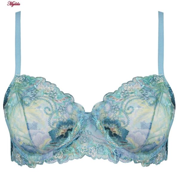 ست شورت و سوتین زنانه پدلی مدل فنردار کد 5115-P202 رنگ آبی روشن