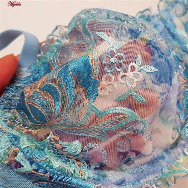 ست شورت و سوتین زنانه پدلی مدل فنردار کد 5115-P202 رنگ آبی روشن